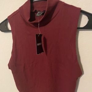 Forever 21 Burgandy Crop Top